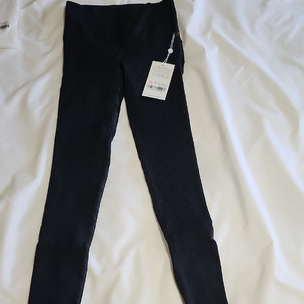 BuffBunny Waterfall seamless Ribbed Black Leggings